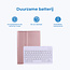 Samsung Galaxy Tab S7 Plus Case - Bluetooth toetsenbord hoes - QWERTY layout - Magneetsluiting - Sleep/Wake-up functie - Rose Goud