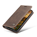 CaseMe Hoesje geschikt voor Apple iPhone 14 Pro - Wallet Book Case - Magneetsluiting - Donker Bruin