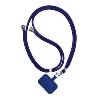 Cover2day Universele Telefoonkoord - Telefoonketting met Clip - Verstelbare Telefoonkoord - Donker Blauw