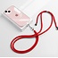 Telefoonkoord Universeel - Phone Cord - Verstelbare Telefoonketting - Afneembaar - Rood