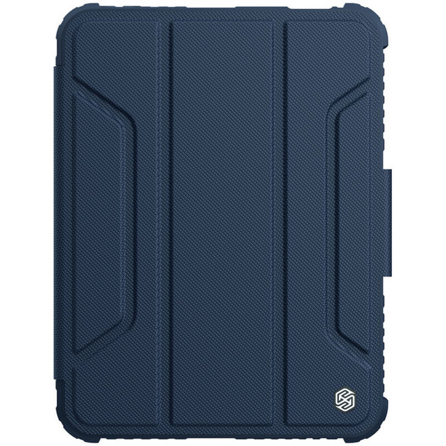 Nillkin - Apple iPad Mini 6 (2021) - PU Leren Extreme Tri-Fold Book Case - Camera protectie - Cover Met Sleep/Wake-up Functie - Blauw