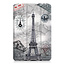 Case2go - Tablet hoes voor Amazon Fire 7 (2022) - Tri-fold Book Case - Auto/Wake functie - Eiffeltoren