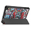 Case2go - Tablet hoes voor Amazon Fire 7 (2022) - Tri-fold Book Case - Auto/Wake functie - Graffiti