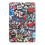 Case2go - Tablet hoes voor Amazon Fire 7 (2022) - Tri-fold Book Case - Auto/Wake functie - Graffiti