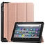 Case2go - Tablet hoes voor Amazon Fire 7 (2022) - Tri-fold Book Case - Auto/Wake functie - Rosé-Goud