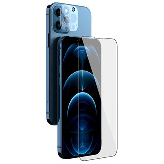 Nillkin Screenprotector geschikt voor Apple iPhone 14 Pro - Nillkin 2-in-1 Tempered Glass met Frame - Met Cameraprotector - Transparant