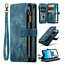 CaseMe - Telefoonhoesje geschikt voor Apple iPhone 14 - Wallet Book Case met ritssluiting - Magneetsluiting - Blauw