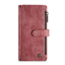 CaseMe - Telefoonhoesje geschikt voor Apple iPhone 14 - Wallet Book Case met ritssluiting - Magneetsluiting - Rood