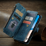 CaseMe - Telefoonhoesje geschikt voor Apple iPhone 14 Max - Wallet Book Case met ritssluiting - Magneetsluiting - Blauw