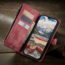 CaseMe - Telefoonhoesje geschikt voor Apple iPhone 14 Pro Max - Wallet Book Case met ritssluiting - Magneetsluiting - Rood