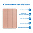 Tablet hoes geschikt voor Apple iPad 2022 -Tri-fold hoes met auto/wake functie - 10.5 inch - Rosé Goud