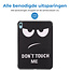 Tablet hoes geschikt voor Apple iPad 2022 -Tri-fold hoes met auto/wake functie - 10.5 inch - Don't Touch Me