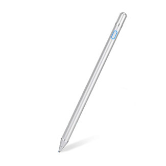 Cover2day Stylus Pen - Touchscreen Pen geschikt voor Android en Apple - Universele Active Stylus Pen - Zilver