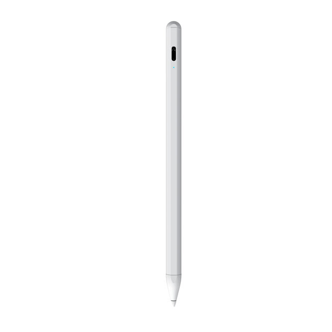 Touchscreen Pen - Active Stylus Pen met Siliconen Punt - Pen met Palm Rejection - Geschikt voor iPad vanaf 2018 - Wit