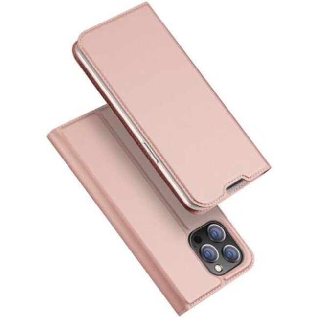 Telefoon Hoesje geschikt voor Apple iPhone 14 Pro Max - Dux Ducis Skin Pro Book Case - Roze