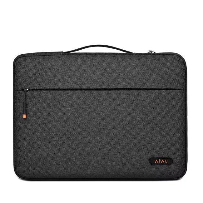WIWU - Laptophoes 13 inch - Laptoptas - Laptop Sleeve met voorvak - Zwart