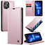 CaseMe - Telefoonhoesje geschikt voor Apple iPhone 13 Pro - Flip Wallet Case - Magneetsluiting - Roze