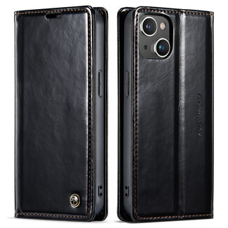 CaseMe CaseMe - Telefoonhoesje geschikt voor Apple iPhone 14 - Flip Wallet Case - Magneetsluiting - Zwart