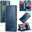 CaseMe - Telefoonhoesje geschikt voor Apple iPhone 14 - Flip Wallet Case - Magneetsluiting - Blauw