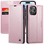 CaseMe - Telefoonhoesje geschikt voor Apple iPhone 14 Pro - Flip Wallet Case - Magneetsluiting - Roze