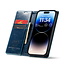 CaseMe - Telefoonhoesje geschikt voor Apple iPhone 14 Pro - Flip Wallet Case - Magneetsluiting - Blauw