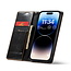 CaseMe - Telefoonhoesje geschikt voor Apple iPhone 14 Pro Max - Flip Wallet Case -  Magneetsluiting - Bruin