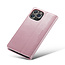 CaseMe - Telefoonhoesje geschikt voor Apple iPhone 14 Pro Max - Flip Wallet Case -  Magneetsluiting - Roze