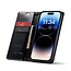 CaseMe - Telefoonhoesje geschikt voor Apple iPhone 14 Pro Max - Flip Wallet Case -  Magneetsluiting - Zwart