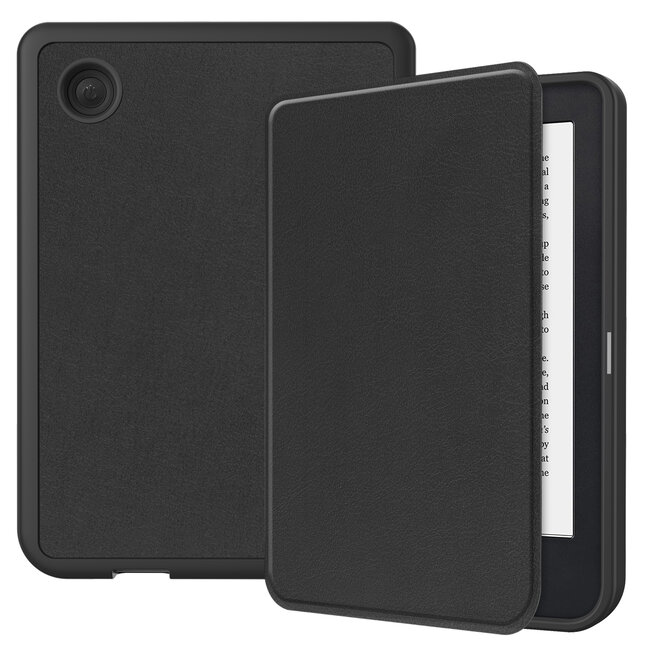 E-reader Hoes geschikt voor Kobo Clara 2E - Sleepcover - Tri-Fold Book Case - Auto/Wake functie - Magnetische sluiting - Zwart