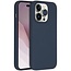 Apple iPhone 14 Pro Max - Devia Siliconen Case - Back Cover met Oplaadfuncties - Donker Blauw
