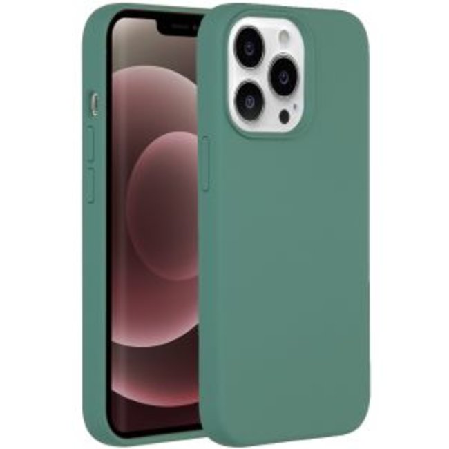 Apple iPhone 14 Pro Max - Devia Siliconen Case - Back Cover met Oplaadfuncties - Licht Groen