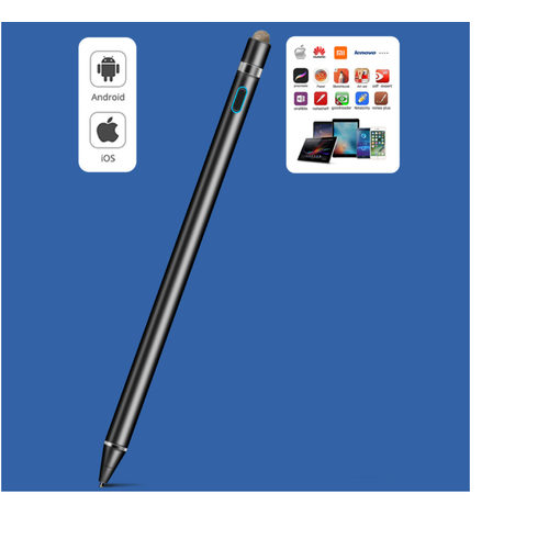 Active Stylus Pen - Oplaadbare Dual Touch Pen voor Tablet en Telefoon - Zwart