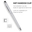 1 Stuks - Balpen en Touch Pen - 2 in 1 Stylus Pen voor smartphone en tablet - Metaal - Wit