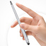 1 Stuks - Touch Pen - 2 in 1 Stylus Pen voor smartphone en tablet - Metaal - Wit