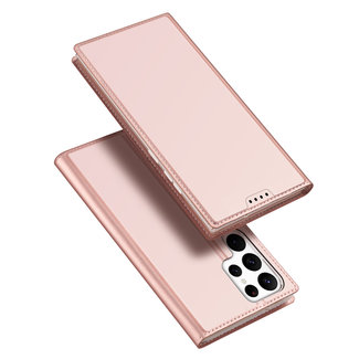 Dux Ducis Telefoon hoesje geschikt voor Samsung Galaxy S23 Ultra 5G - Dux Ducis Skin Pro  Book case - Roze