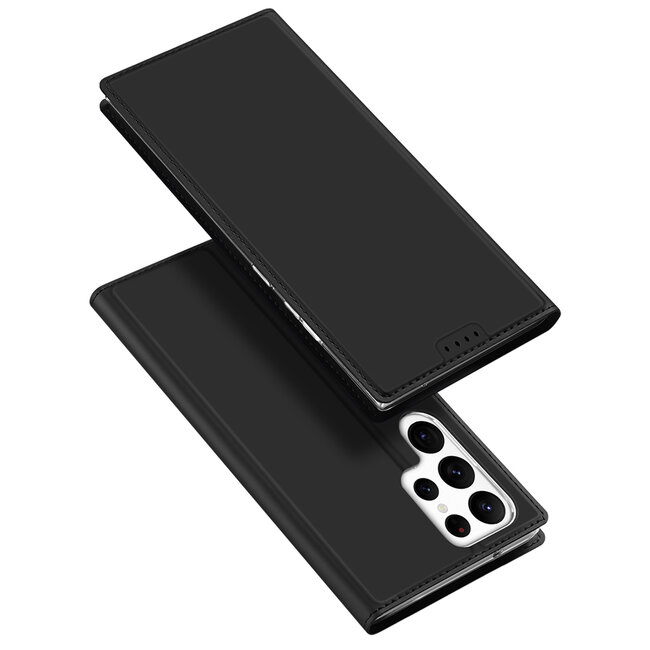 Telefoon hoesje geschikt voor Samsung Galaxy S23 Ultra 5G - Dux Ducis Skin Pro  Book case - Zwart