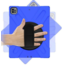 iPad Pro 12.9 (2022) Cover - Hand Strap Armor Case - Blauw