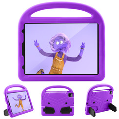 Case2go - Hoes geschikt voor iPad Pro 11 (2022) hoes - Schokbestendige case met handvat - Sparrow Kids Cover - Paars