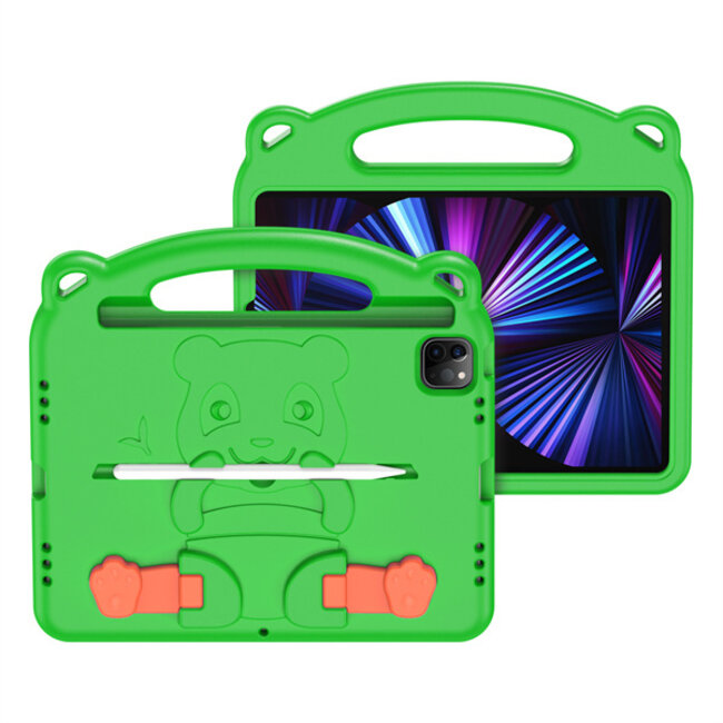 Dux Ducis - Tablet hoes geschikt voor iPad Air 10.9 2022 - Schokbestendige case met handvat en standaard - Panda Series - Groen