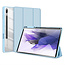 Samsung Galaxy Tab S8 Plus (X800/X806) / S7 FE (T730/T733/T736B) / S7 Plus (T970/T976B) - Toby Series - Tri-Fold Book Case - Blauw