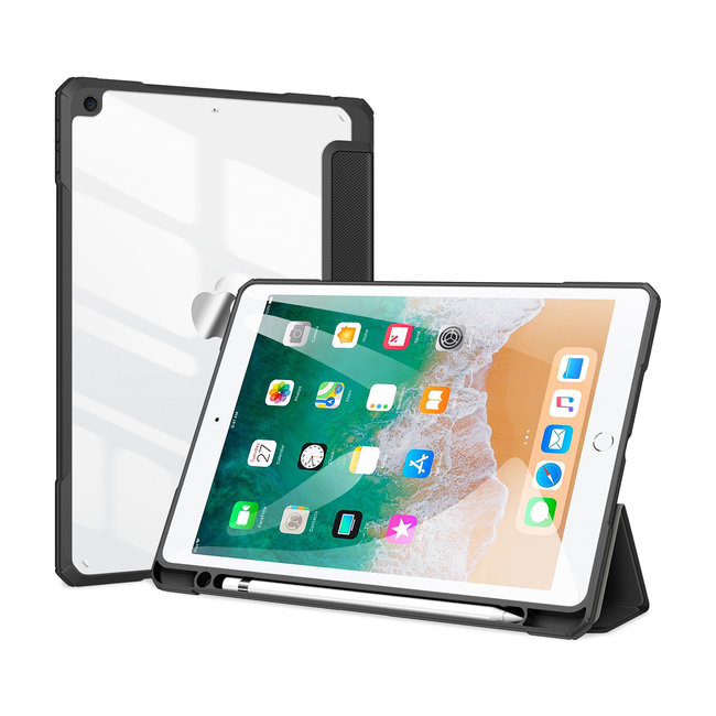 iPad 9.7 (2017/2018) - Toby Serie - Tri-Fold Book Case - Zwart