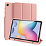 Samsung Galaxy Tab S6 Lite - Domo Book Case met Stylus Pen Houder - Roze