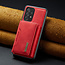 CaseMe - Telefoonhoesje geschikt voor Samsung Galaxy A33 - Back Cover - Met Magnetische Pasjeshouder - Rood