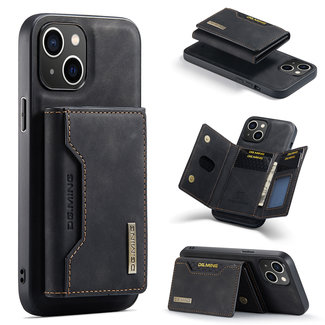 CaseMe CaseMe - Telefoonhoesje geschikt voor iPhone 14 Plus - Back Cover - Met Magnetische Pasjeshouder - Zwart