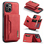 CaseMe - Telefoonhoesje geschikt voor iPhone 14 Plus - Back Cover - Met Magnetische Pasjeshouder - Rood