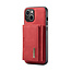 CaseMe - Telefoonhoesje geschikt voor iPhone 14 Plus - Back Cover - Met Magnetische Pasjeshouder - Rood