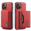 CaseMe - Telefoonhoesje geschikt voor iPhone 14 Plus - Back Cover - Met Magnetische Pasjeshouder - Rood