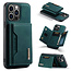 CaseMe - Telefoonhoesje geschikt voor iPhone 14 Pro Max - Back Cover - Met Magnetische Pasjeshouder - Groen