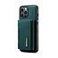 CaseMe - Telefoonhoesje geschikt voor iPhone 14 Pro Max - Back Cover - Met Magnetische Pasjeshouder - Groen