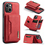 CaseMe - Telefoonhoesje geschikt voor iPhone 14 - Back Cover - Met Magnetische Pasjeshouder - Rood